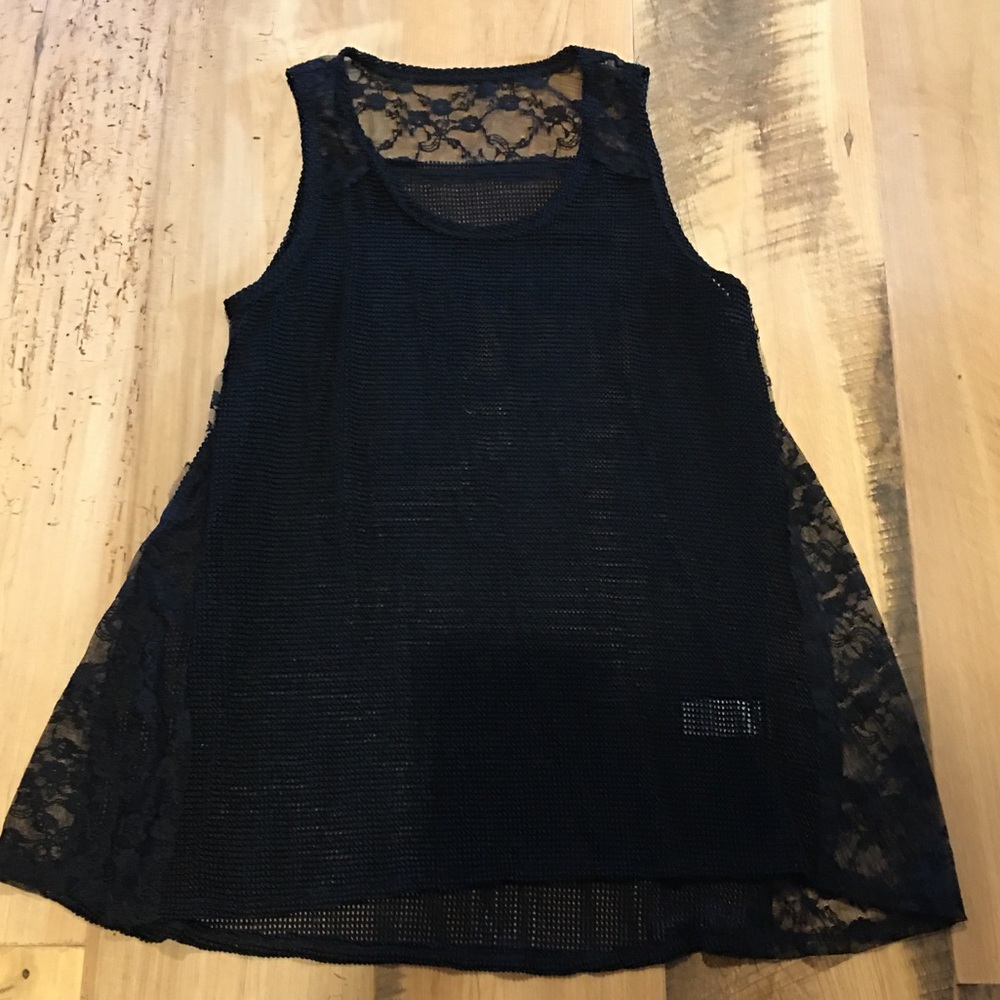 NWT VOCAL SHEER LACE SEXY tunic TANK top SM-XXL - Picture 3 of 5